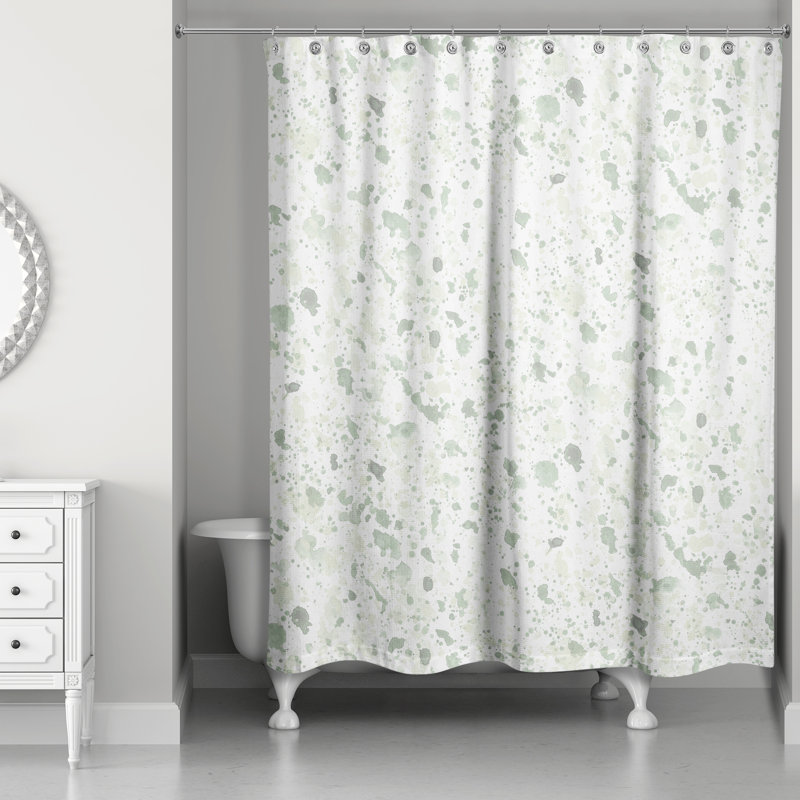 Rideau de douche simple Perine, Vert