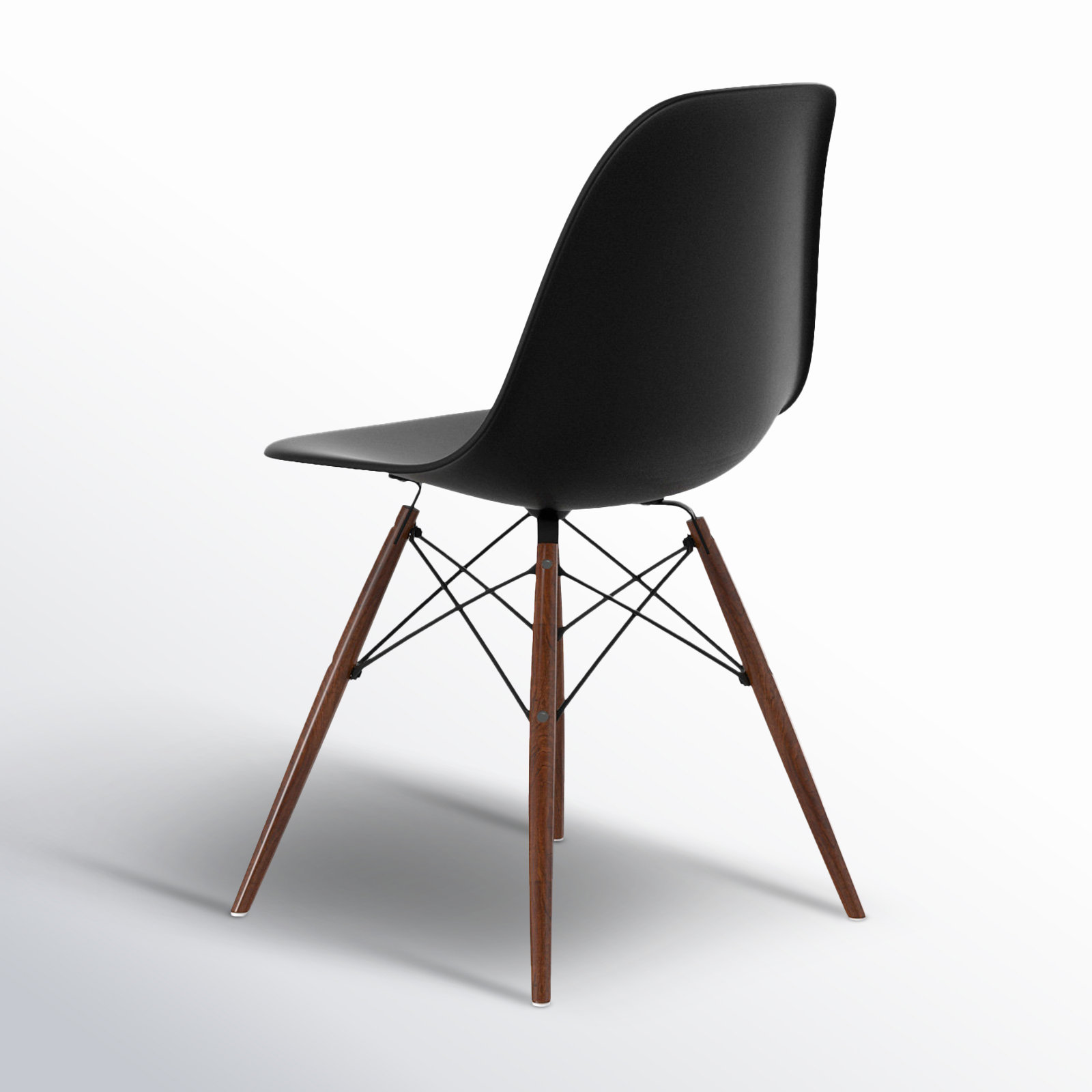 Jordan Dining Table Set, Walnut, Walnut, Black