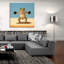 Art mural en verre acrylique 36 po x 36 po «Gym Frog Dumbell Laise Raise» par Lucia Heffernan-680291636