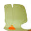 Ensemble de 4 chaises de bureau modernes empilables, vert, en polypropylène, pouvant supporter 180 kg