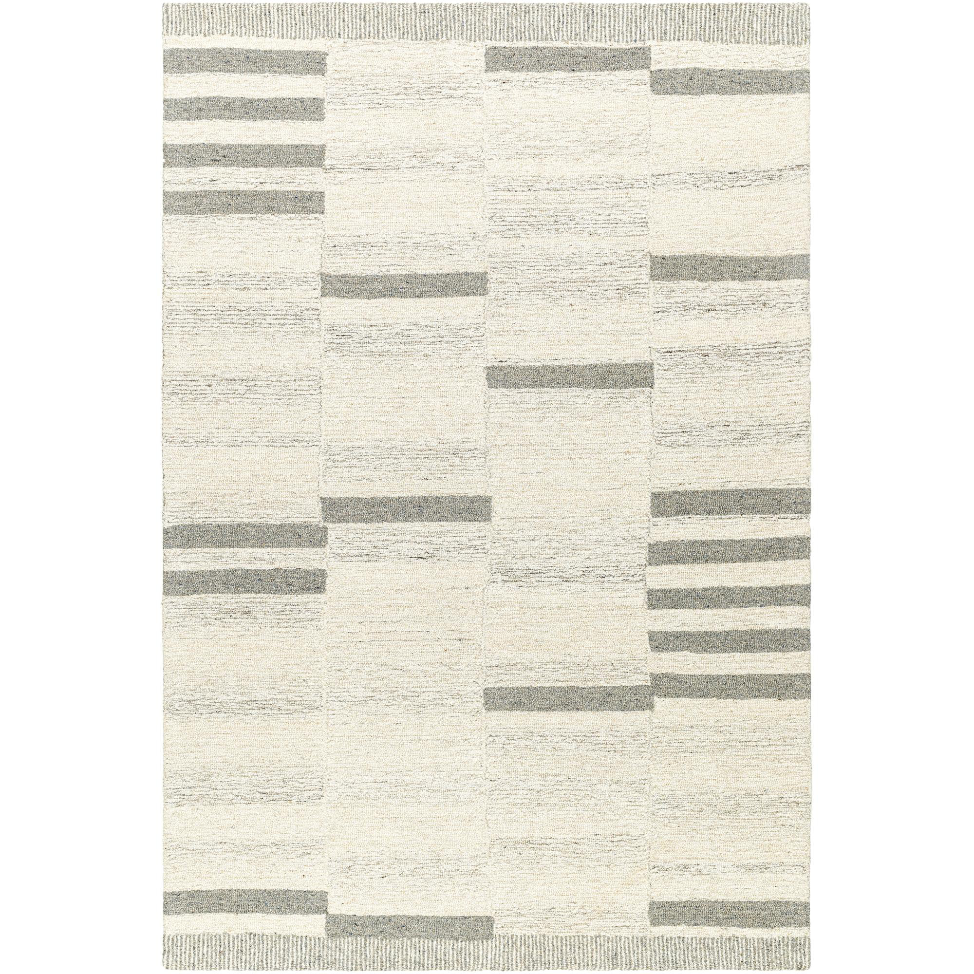 Striped Wool Rugs Birch Lane™ Donavan Striped Hand Tufted Wool Area Rug in Ivory/Grey ...