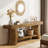 63" Solid Wood Console Table, Farmhouse Entryway Table, Sofa Table With 2-tier Shelves-262589698