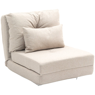 Floor Chair Living Area Home : Convertible Folding With Adjustable , Beige Linen Room
