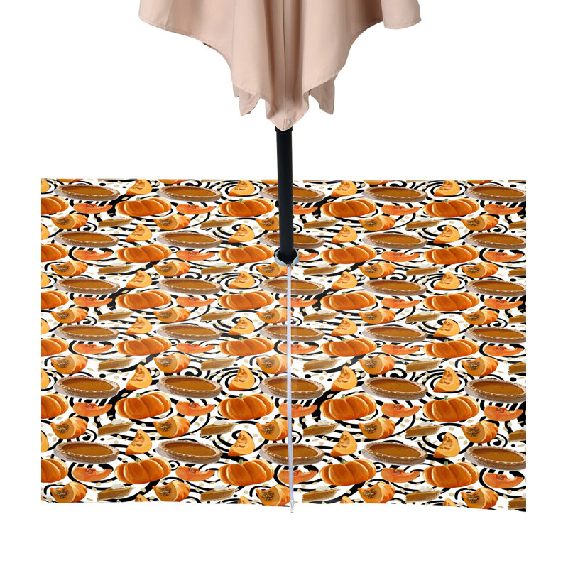Pumpkin Geometric Thanksgiving Tablecloth, 120" x 60"