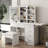 Fashion Vanity Desk With Mirror And Lights For Makeup With Open Shelves And Chair, Vanity Mirror With Lights And Table Set With 3 Color Lighting Brightness Adjustable, 5 Drawers, White Color