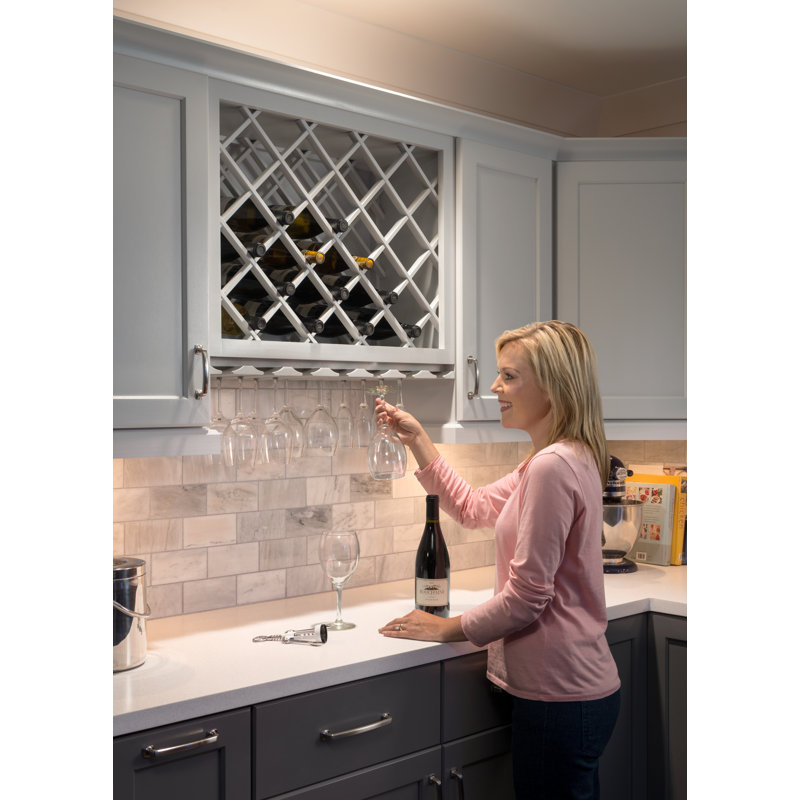 82 Bottle Solid Wood Wall Mounted Wine Bottle Rack in Natural