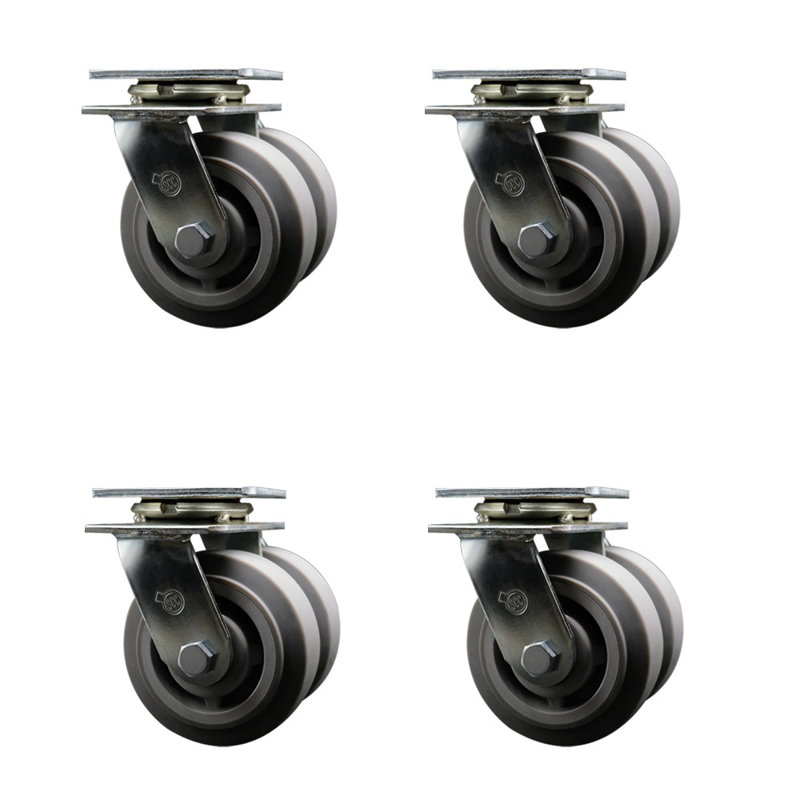 Ensemble de roulettes pivotantes 5 po
