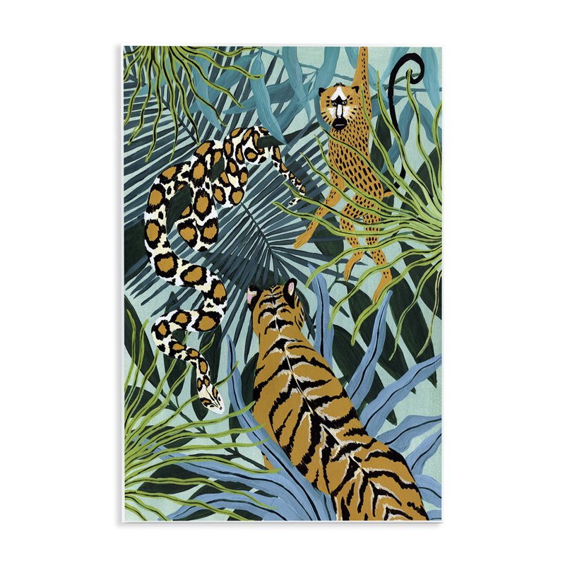 Plaque murale «Animal Dance Exotic Wildlife», conception par Yvette St. Amant, H 19 po x l 13 po