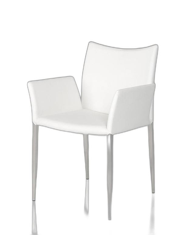 Chaise avec accoudoirs en métal Sadiras