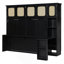 Lit escamotable double avec bureau et armoires en rotin, lit mural peu encombrant pour le bureau personnel-1134743417