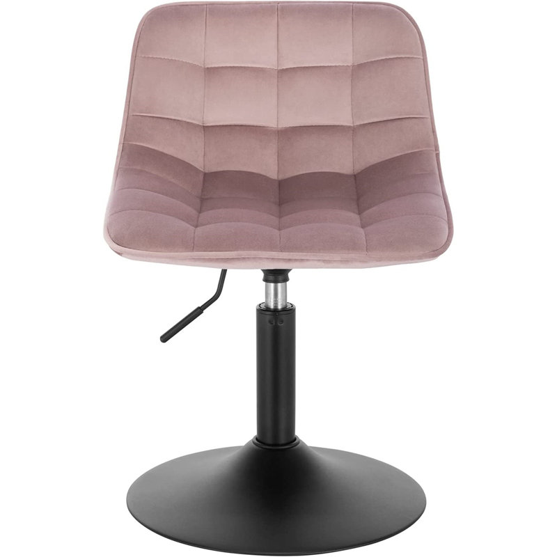 Suncrest Swivel Upholstered Adjustable Height Counter Stool with Metal Frame, Pink