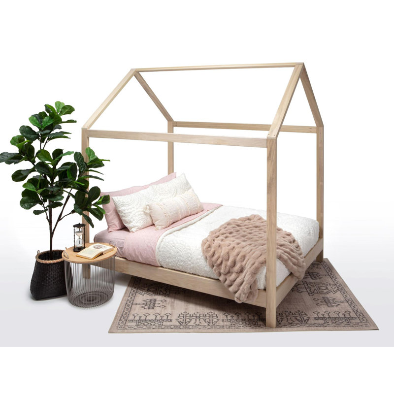 Khwaja Ozarks Solid Wood Kids House Bed, Queen