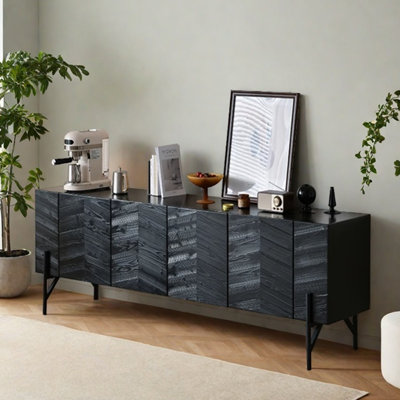 Meuble télé en bois massif Fishbone Design
