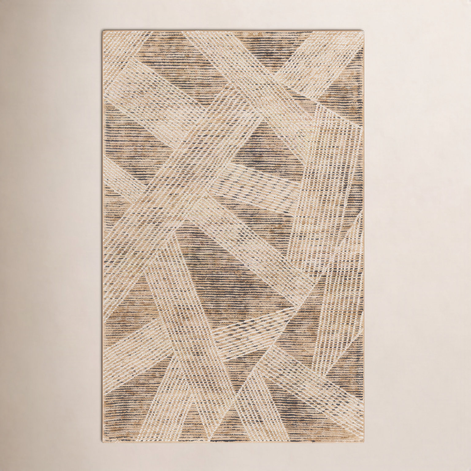 Hand-Tufted Abstract Wool Rug, Rectangle 9' x 12'