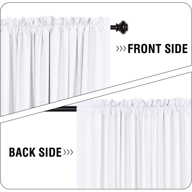 100% Blackout Curtains Full Light Blocking Curtain Draperies for Bedroom Living Room Thermal Insulated Window Treatment Set of 2 Panels