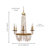 Pulliam 27.5"H Brushed Gold and Capiz Shell Candelabra Plug-in and Hardwire Chandelier