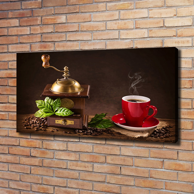 Coffee And Grinder - Wrapped Canvas Print