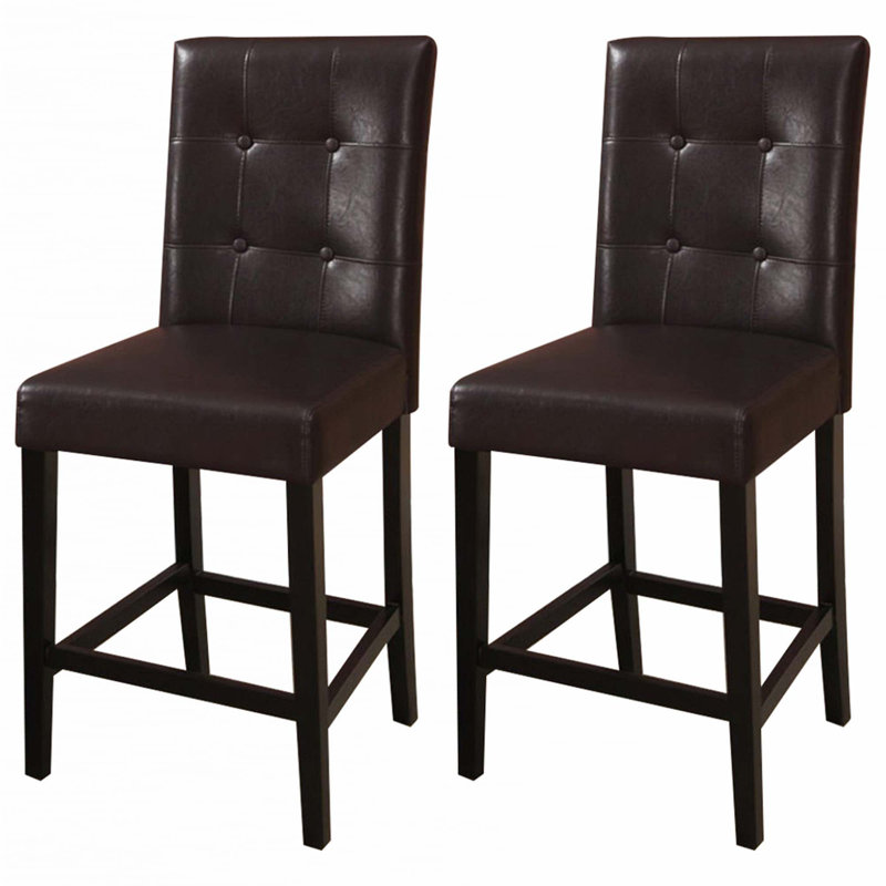 Ensemble simple et contemporain de 2 chaises à hauteur de comptoir