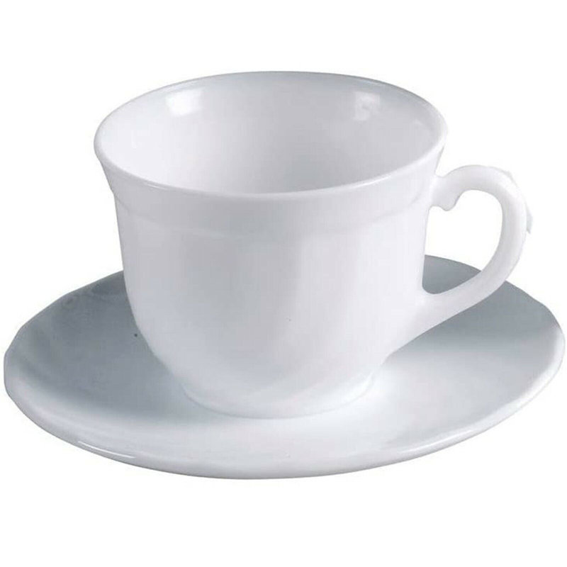 Glass Teacup and Saucer