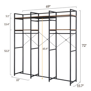 ERTCHUE RIED 69.29'' Clothes Rack | Wayfair