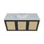 Meuble-lavabo mural 48 po en chêne noir Classe avec dessus de lavabo à 3 trous Classe-107130471-107130472-121543724