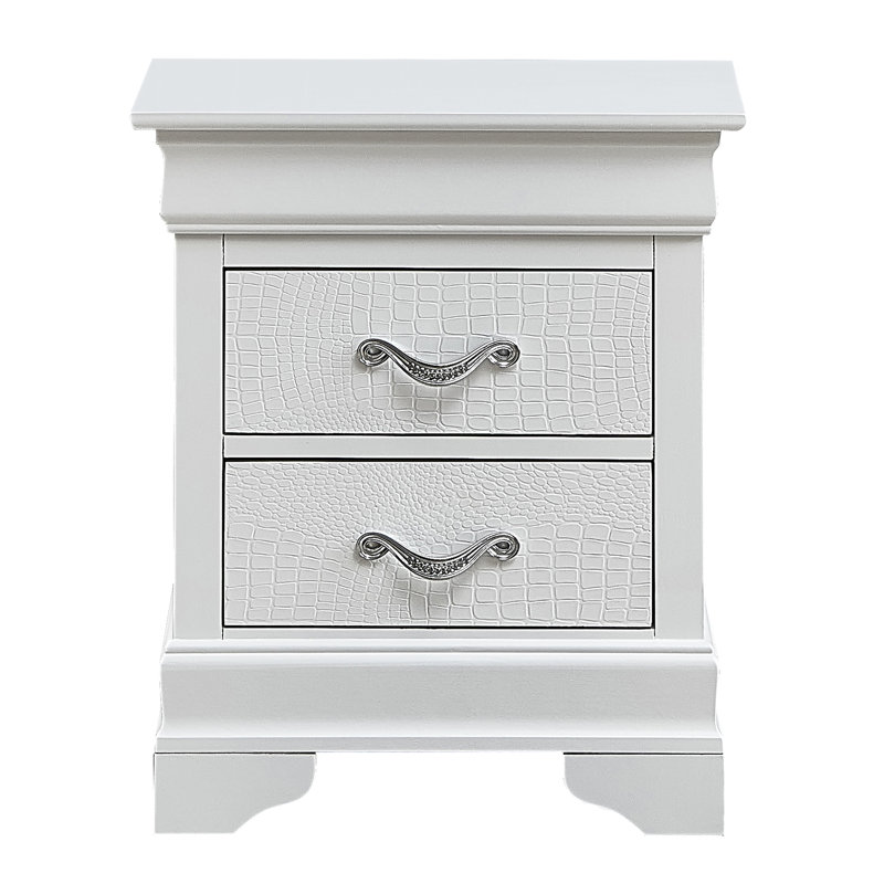 Elegant Transitional Nightstand In Champagne, Champagne