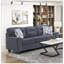 Mobilier de salon contemporain en bois et bleu
