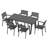 Chamblee Nika Outdoor 7-Piece Dining Set, Aluminum Alloy,Suitable For Patio Gatherings-124583508-124583509