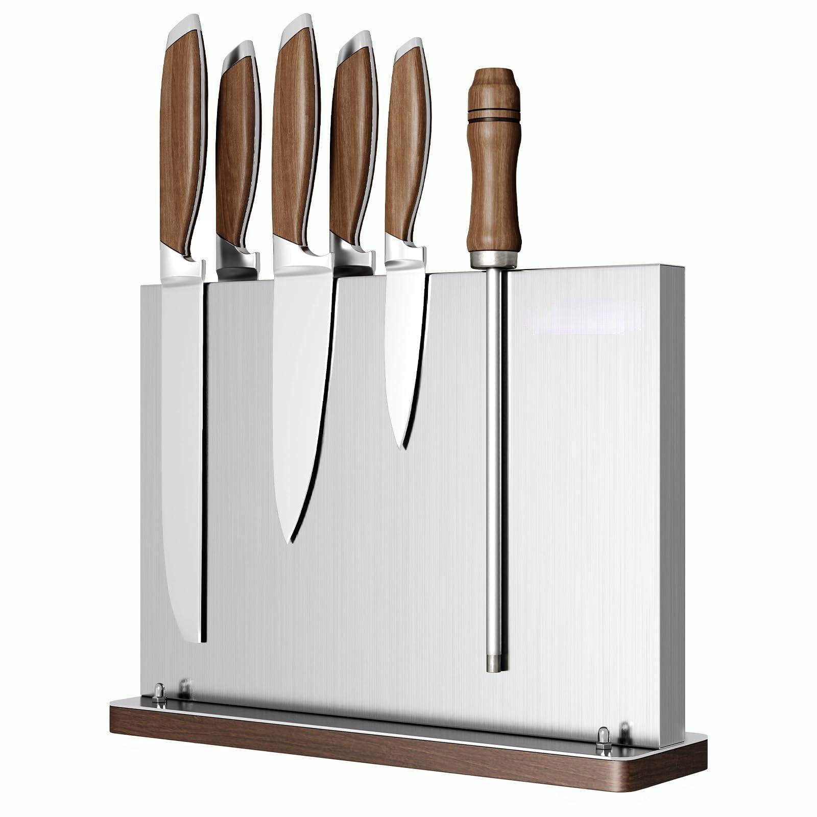 MARLIN MANUFACTURING COMPANY, INCORPORATED Magnetic Knife Block,Stainless Steel Magnetic Knife Holder Rack For Kitchen Counter... 