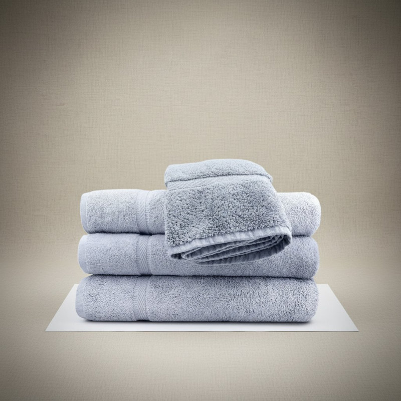 GOI collection dyed towels, Blue Mist