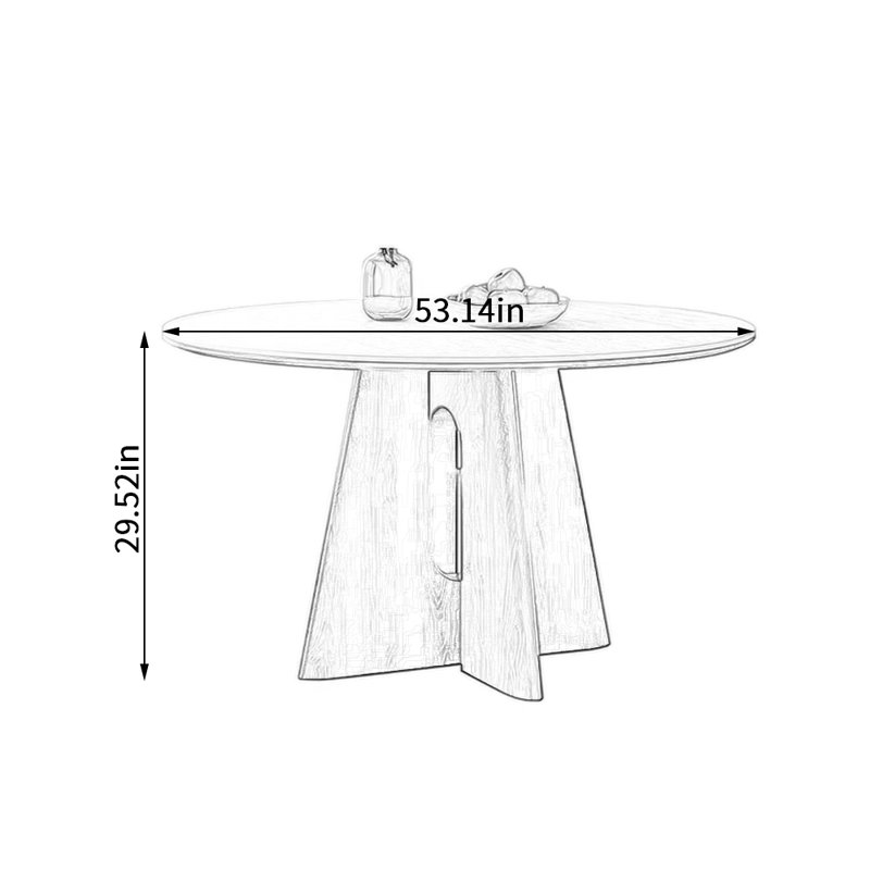 Table ronde Simple Design, H 29,52 po x L 53,14 po x l 53,14 po