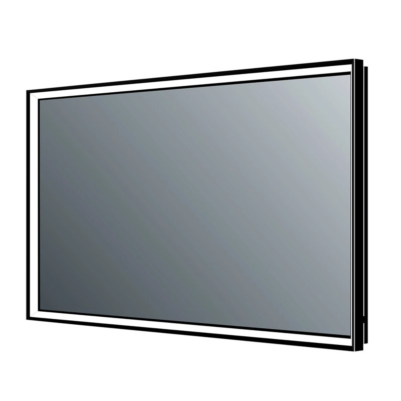 Flat Mirror, Black, 70cm H x 100cm W x 6.4cm D