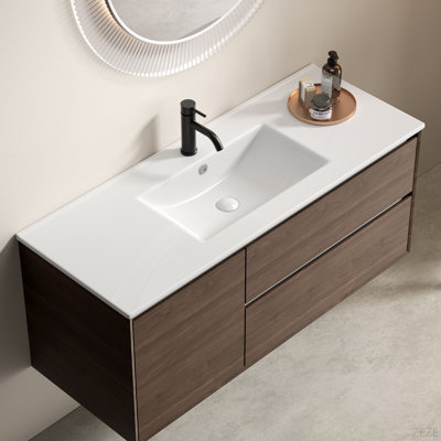 Ceramic Bathroom Sink –Thin Edge Vanity Basin, Single Bowl  Countertop Porcelain Wash Basin For Bathroom, Toilet, Powder Room (No Faucet, No Drain, No Cabinet ) , Only Bathroom Countertop Sink 