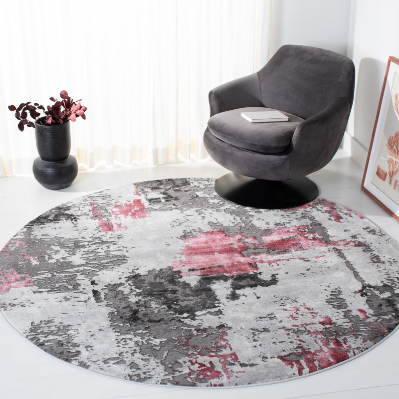 Craft Performance Abstract Rug, Round 5'3"