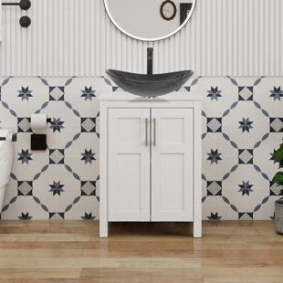 Meuble-lavabo autoportant avec lavabo
