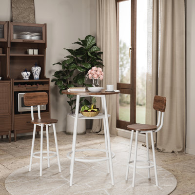 Ensemble de table de bar 3 pièces avec 2 tabourets de bar