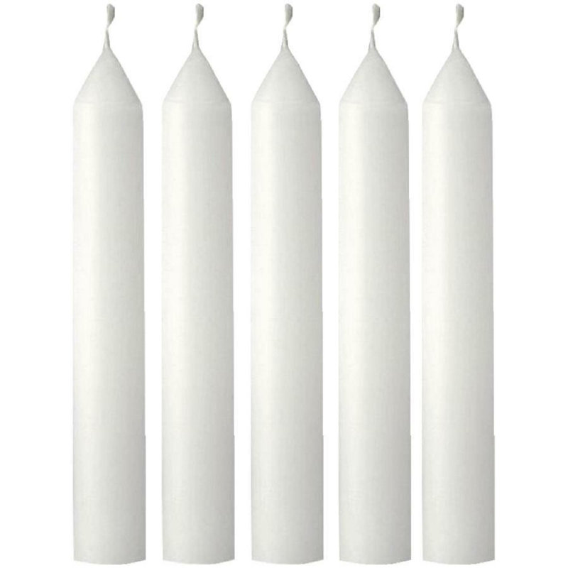 Paquet de 5 chandelles d'urgence blanches - ensemble de 4