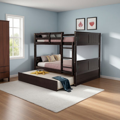 Full Over Full Bunk Bed With Twin Size Trundle