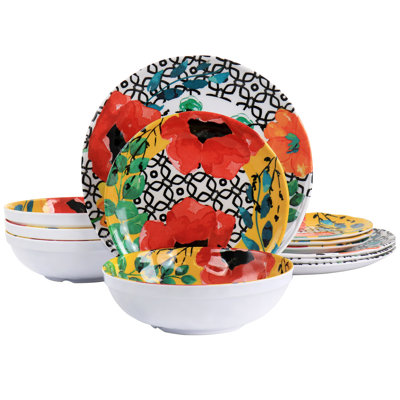Mana Piece Melamine Dinnerware Set - Service for 4