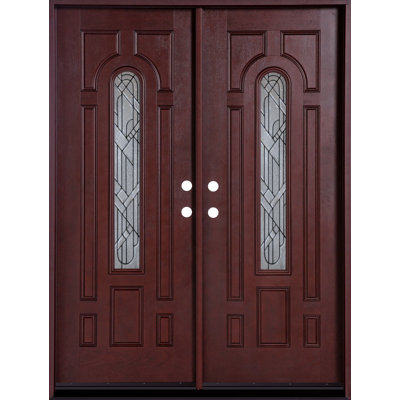 80'' Paneled Fiberglass Front Entry Doors