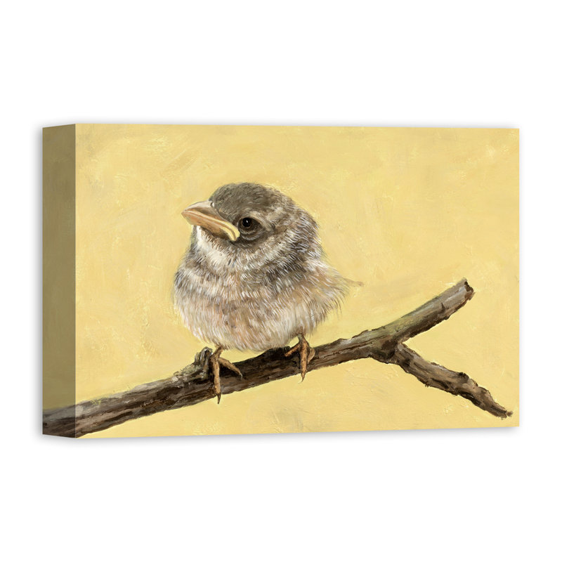 Petit oiseau - reproduction sur toile tendue, H 12 po x l 18 po, Toile tendue