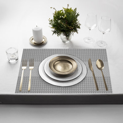 Ensemble de 6 napperons résistants à la chaleur de 12 po x 18 po Placemats