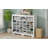 ON-TREND Sleek Design 24 Shoe Cubby Console, Modern Shoe Cabinet With Curved Base, Versatile Sideboard With High-Quality For Hallway, Bedroom, Living Room, White