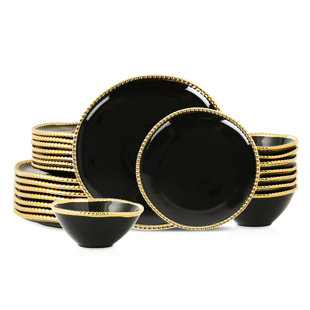 Christian Siriano Akoya 24-Piece Dinnerware Set Porcelain