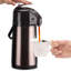 Carafe à café à double pompe en acier inoxydable 84 oz / 2,5 L pour boissons chaudes / froides avec base Lazy Susan