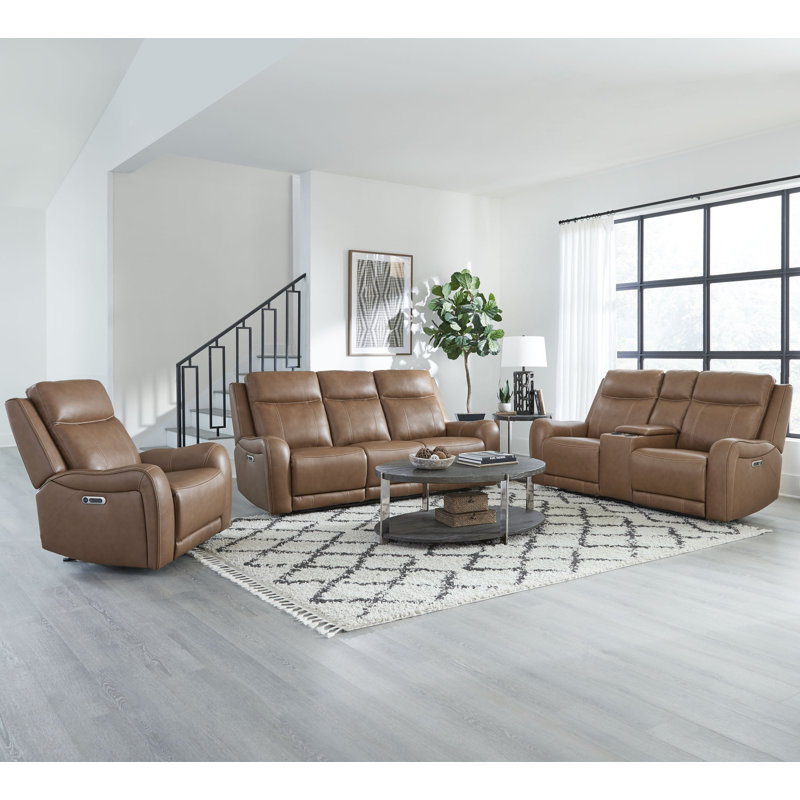 Canapé et causeuse inclinables électriques, 3 pièces: canapé, causeuse, fauteuil inclinable