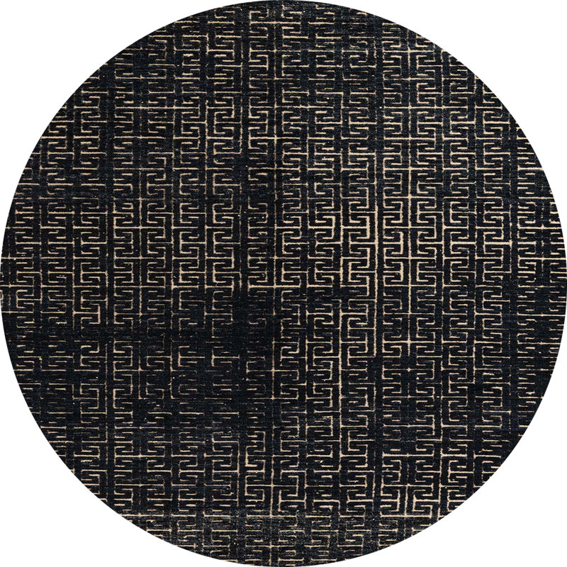 Abstract Indoor Rug, Round 6'