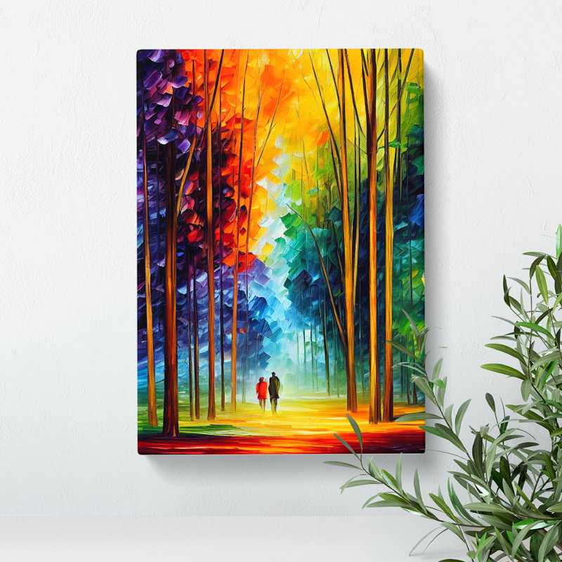 XC1022-1722X Couple In A Forest No.3 - Wrapped Canvas Print, 76cm H x 50cm W x 3cm D