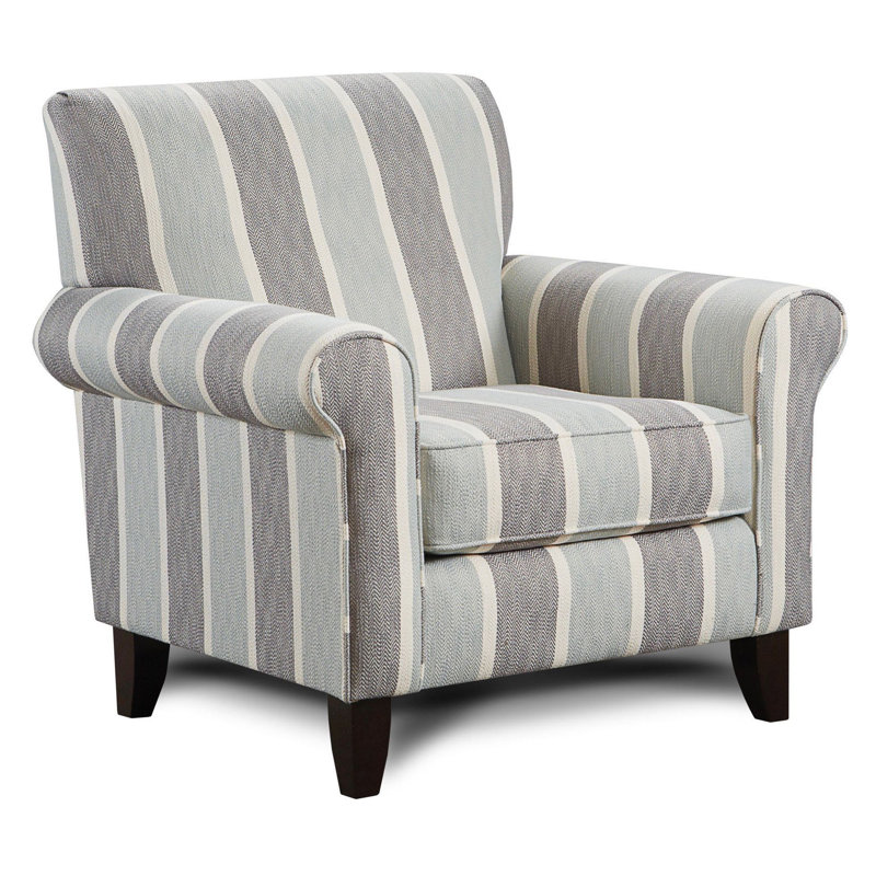 Fauteuil Numan, 100 % polyester gris / bleu