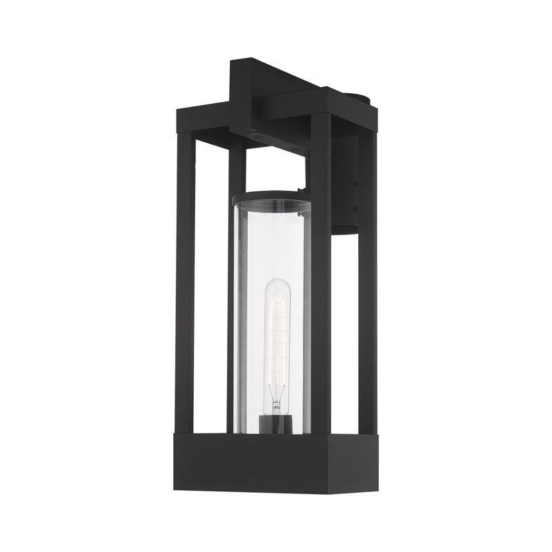 Tête de lanterne câblée à 1 lumière Binkley, Noir, noir, noir, noir, H 18,88 po x l 8 po x P 10,13 po